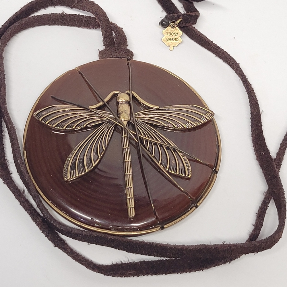 Lucky Brand Bohemian Dragonfly Pendant Necklace